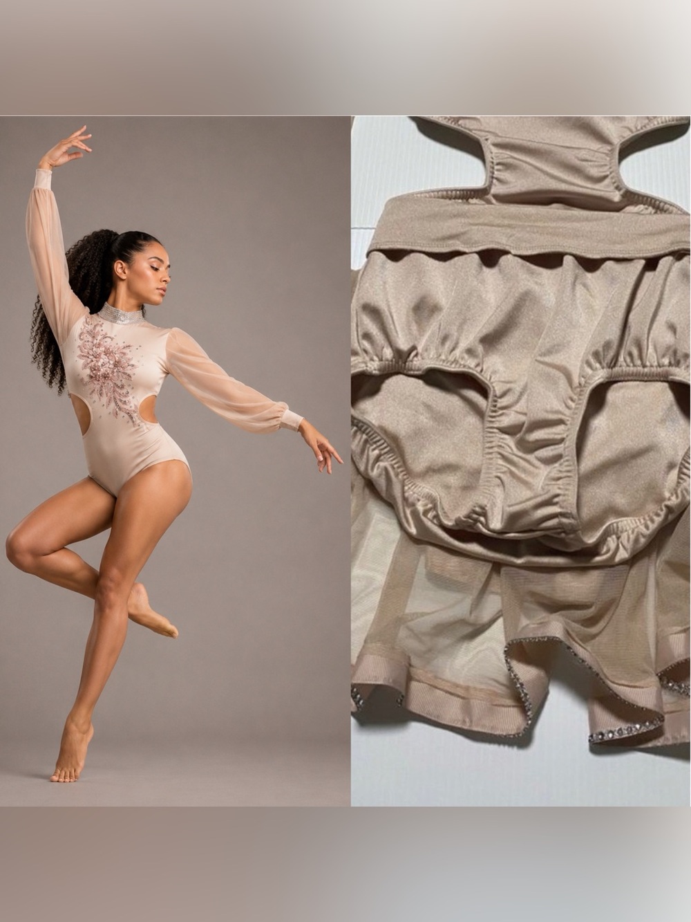 Kelle Starlet Competition Solo Costume Blush contemporary lyrical 2 piece LC